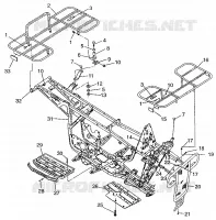 BUMPER / RACKS MOUNTING MAGNUM 2X4 W97AA42A (4940704070A007)