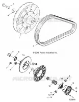 DRIVE TRAIN, SECONDARY CLUTCH