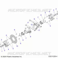 REAR SUSPENSION HUBS, CARRIER AND BRAKE DISC