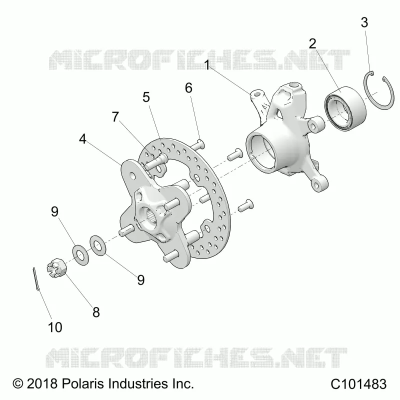 FRONT SUSPENSION HUB AND STEERING KNUCKLE- A22SGE95FN/S95CN/S95FN (C101483)