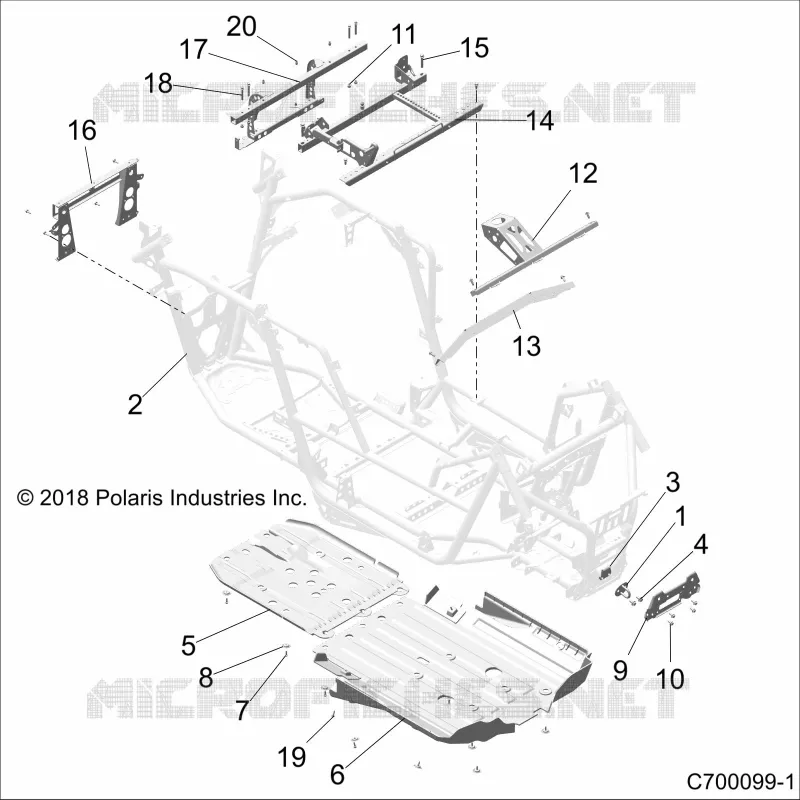 CHASSIS, MAIN FRAME AND SKID PLATES