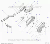 DRIVE TRAIN, CLUTCH COVER AND DUCTING
