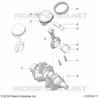 ENGINE, CRANKSHAFT AND PISTON
