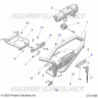 CHASSIS, FRONT BUMPER, W/WINCH
