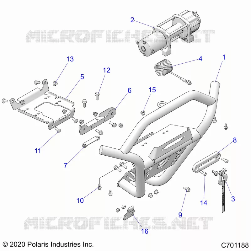 CHASSIS, FRONT BUMPER, W/WINCH