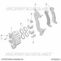BRAKES, FRONT BRAKE CALIPER