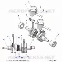 ENGINE, PISTON AND CRANKSHAFT