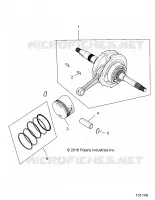 ENGINE, CRANKSHAFT, CONNECTING ROD AND PISTON