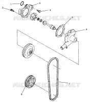 WATER PUMP 500 EFI SKS 0962574, 500 EFI RMK 0962974, AND EUROPEAN 500 EFI S (4931983198C010)
