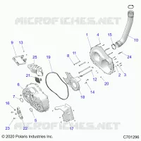 DRIVE TRAIN, CLUTCH COVER AND DUCTING