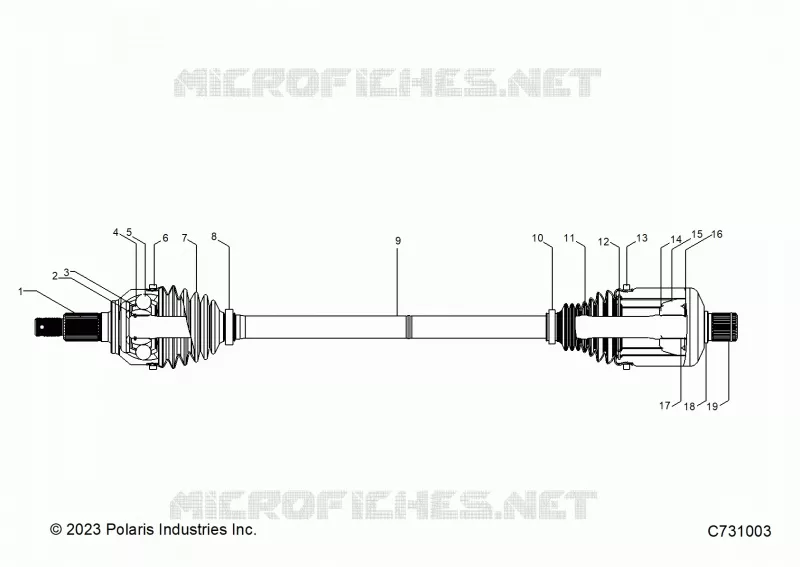 DRIVE TRAIN, REAR HALF SHAFT