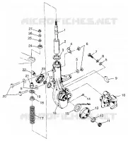 FRONT STRUT    MAGNUM 4X4 W97AC42A, SWEDISH MAGNUM 4X4 S97AC42E AND NORWEGIAN (4940834083B002)