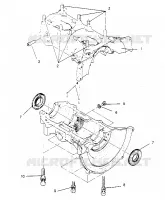 CRANKCASE ASSEMBLY SPORT 0950443, SPORT TOURING 0950243  AND EUROPEAN SPORT (4928822882C011)