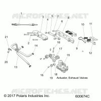 ENGINE, EXHAUST VALVE ASM.