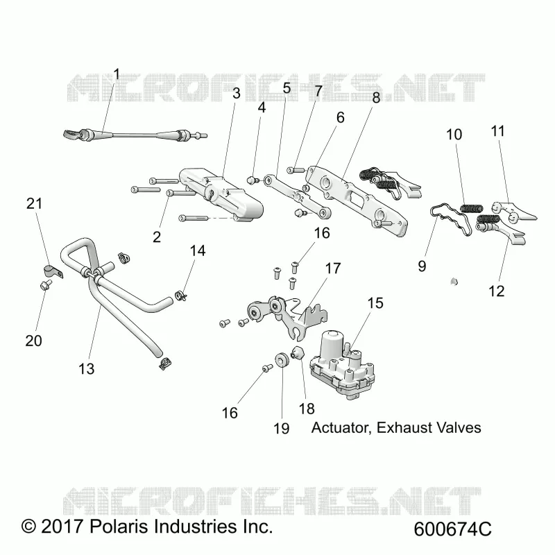 ENGINE, EXHAUST VALVE ASM.