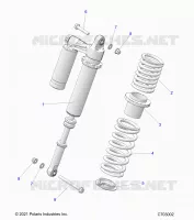SUSPENSION, REAR SHOCK MOUNTING