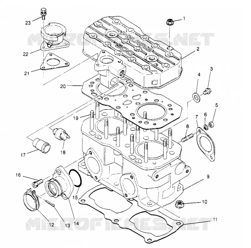 CYLINDER 500 CARB 0962764, 500 CARB SKS 0962564,  EUROPEAN 500 CARB SKS E96 (4931873187C012)