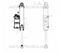 SHOCK AND RESERVOIR (REAR TRACK)(EDGE)