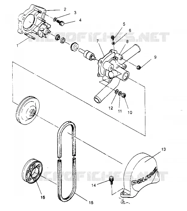 WATER PUMP RXL TOURING 0950869 (4928982898C013)