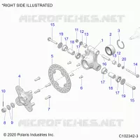 REAR SUSPENSION HUB, CARRIER AND BRAKE DISC