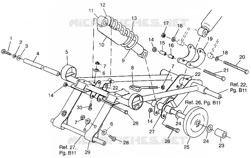 FRONT TORQUE ARM 440 XC 0971760 (4937873787B012)