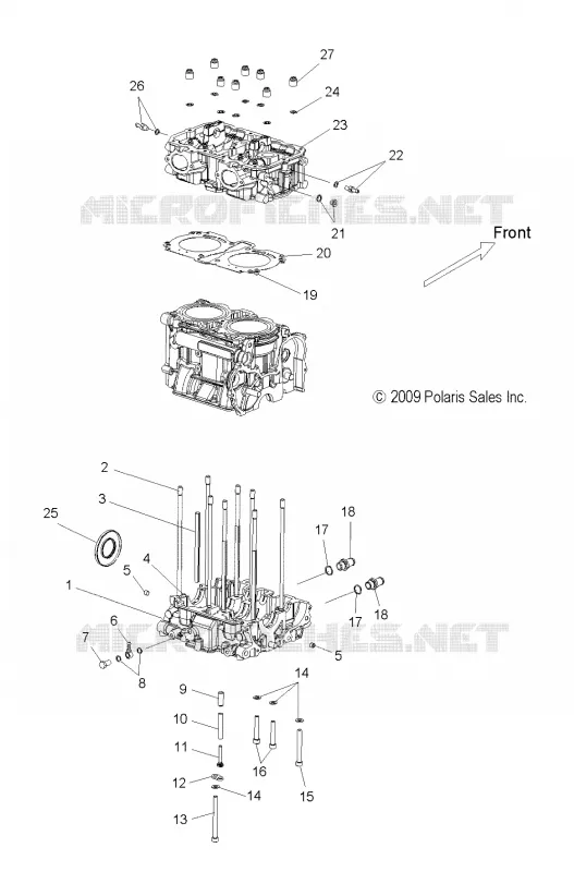 CYLINDER AND CRANKCASE