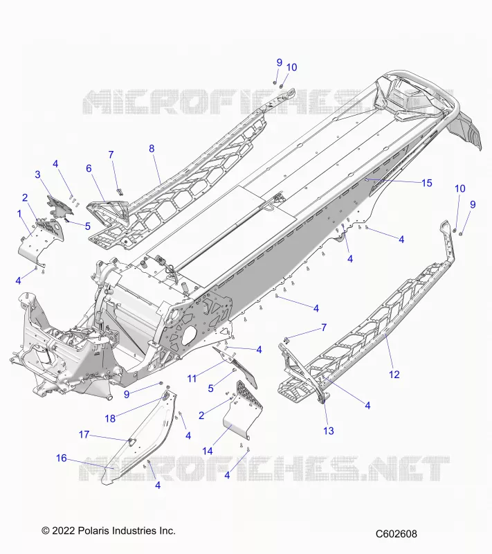 CHASSIS, CLUTCH GUARD, FOOTRESTS, AND RUNNINGBOARDS