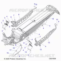 CHASSIS, CLUTCH GUARD, FOOTRESTS, AND RUNNINGBOARDS