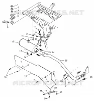 EXHAUST SYSTEM MAGNUM 4X4 W97AC42A, SWEDISH MAGNUM 4X4 S97AC42E AND NORWEGI (4940834083A012)
