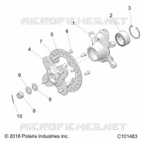 FRONT SUSPENSION HUB AND STEERING KNUCKLE- A21SGE95FK/S95CK/S95FK (C101483)