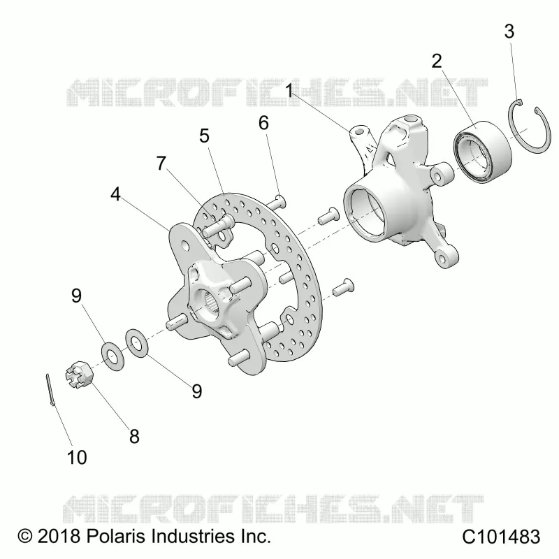 FRONT SUSPENSION HUB AND STEERING KNUCKLE- A21SGE95FK/S95CK/S95FK (C101483)