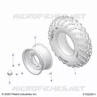 WHEELS, FRONT TIRE