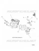 ENGINE, THROTTLE BODY AND FUEL RAIL