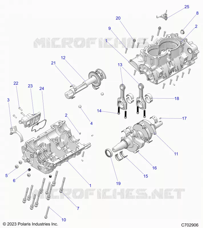ENGINE, CRANKCASE, CRANKSHAFT