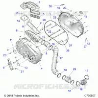 DRIVE TRAIN, CLUTCH COVER AND DUCTING
