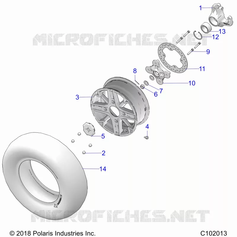 WHEELS, FRONT AND HUB