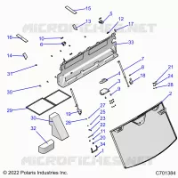 WINDSHIELD, TIP-OUT AND FOAM