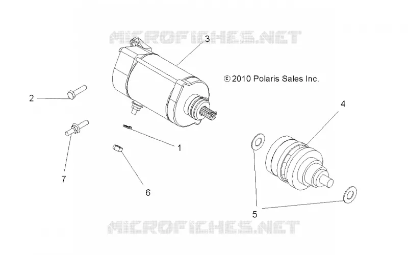 ENGINE, STARTING MOTOR
