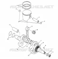 CRANKSHAFT AND PISTON 4X4 300 W948130 (4926762676C011)