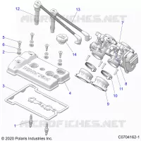 ENGINE, THROTTLE BODY AND VALVE COVER