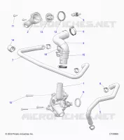 ENGINE, WATERPUMP AND BYPASS