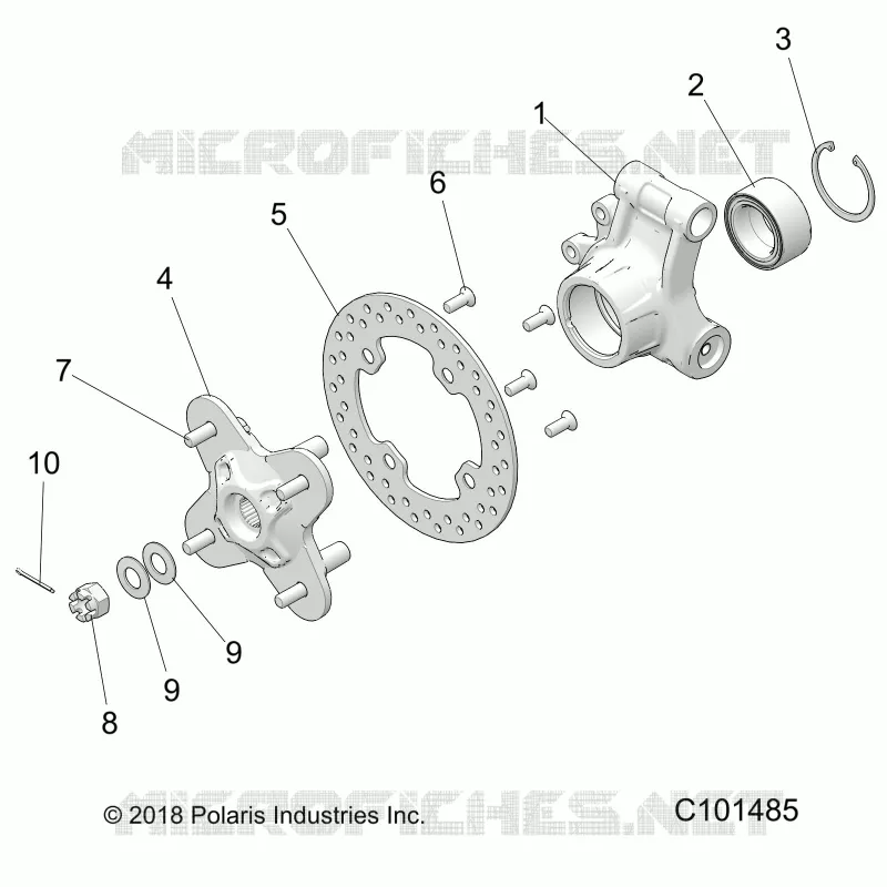 REAR SUSPENSION HUB AND BEARING CARRIER