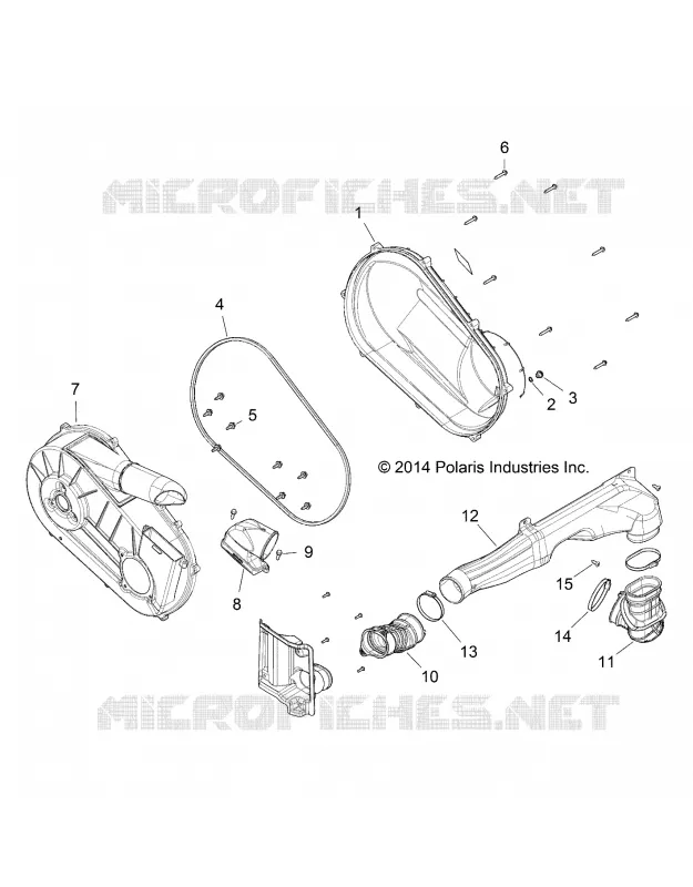 DRIVE TRAIN, CLUTCH COVER AND DUCTING