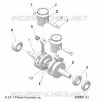 ENGINE, PISTON AND CRANKSHAFT