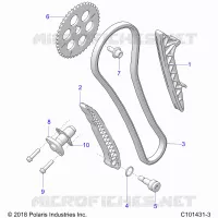 CAM CHAIN AND TENSIONER