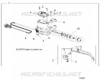 FRONT BRAKE BRAKE LEVER AND MASTER CYLINDER
