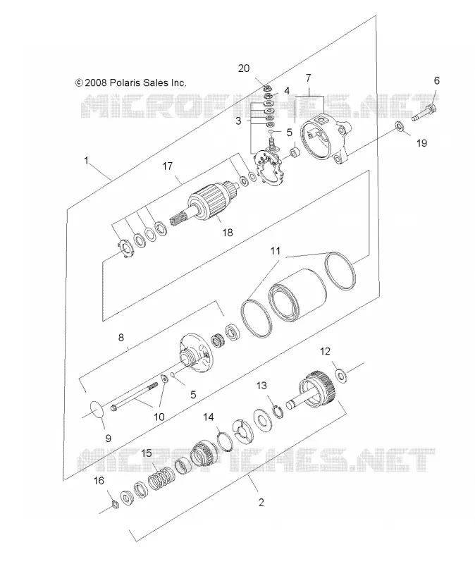 ENGINE, STARTING MOTOR