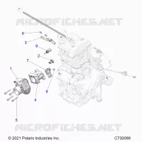 ENGINE, THROTTLE BODY AND FUEL RAIL