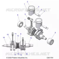 ENGINE, PISTON AND CRANKSHAFT