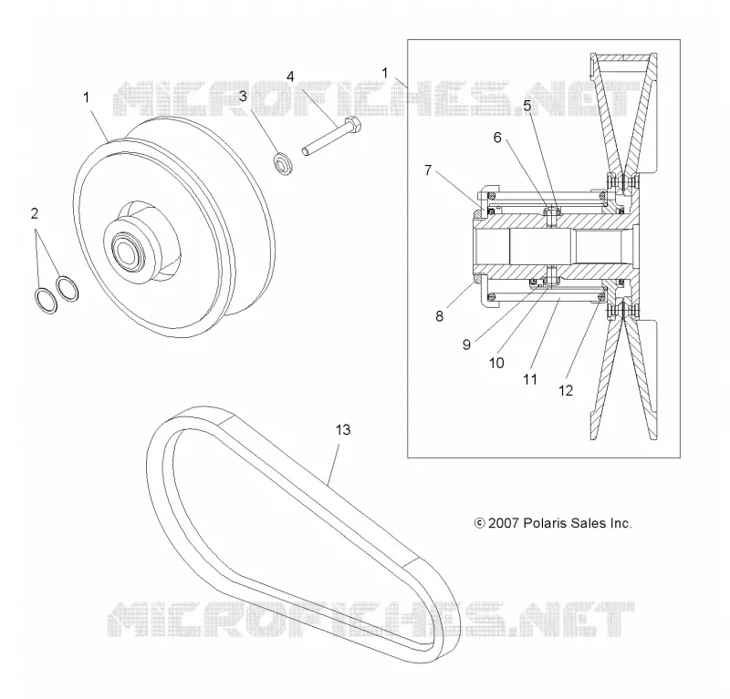 DRIVE TRAIN, SECONDARY CLUTCH